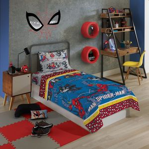 Jogo de Cama Solteiro Microfibra Estampado 2 Pçs 140 x 220 Spider Man Lepper