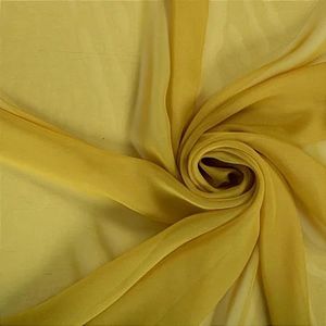 Crepe Chiffon Amarelo Liso 1,40 Larg 100% Poliester