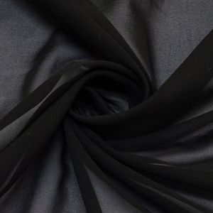 Crepe Chiffon Preto Liso 1,40 Larg 100% Poliester