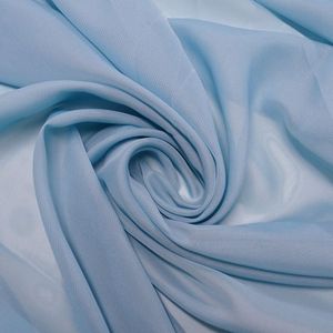 Crepe Chiffon Liso  Azul 1,40 Larg 100% Poliester