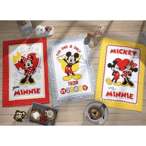 Pano de Copa Felpudo 45x65 Estampa Mickey e Minnie 1 Cores- Dohler