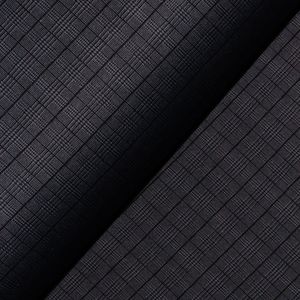 Malha Jacquard Alfaiataria Estampa  Príncipe de Gales Cinza-Azulado (1,50m Largura / 96% POLYESTER, 4% ELASTANO)