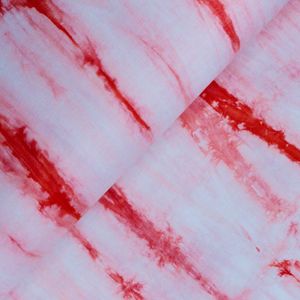 Viscose Estampada - Tie-die Vermelho e Branco (1,50 Larg)