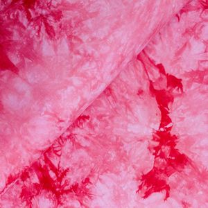 Viscose Estampada - Tie-Die Vermelho e Rosa (1,50 Larg)